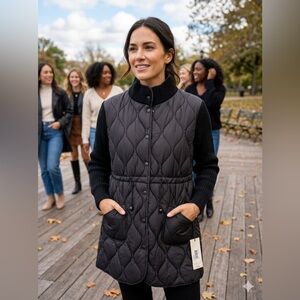 Rachel Zoe quilted mixed media jacket